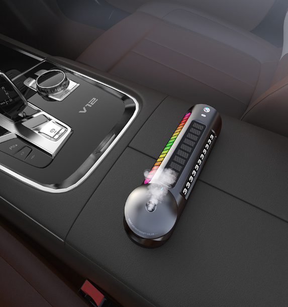 Dashboard accessory with temporary parking number display